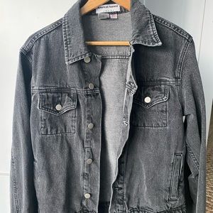 Oversized American apparel dark denim jacket